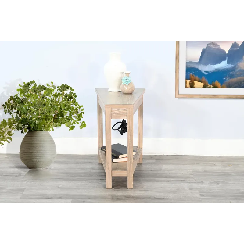 Chair Side Table W/ Power Strip