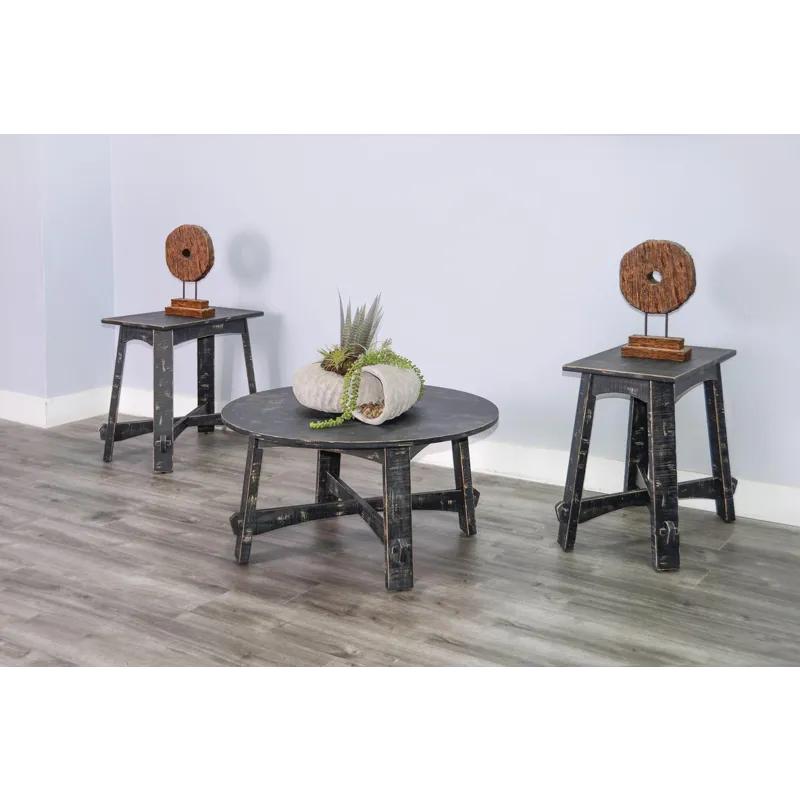 MARINA Black Sand End Table