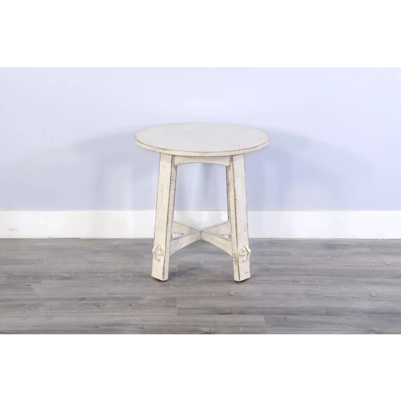MARINA White Sand End Table