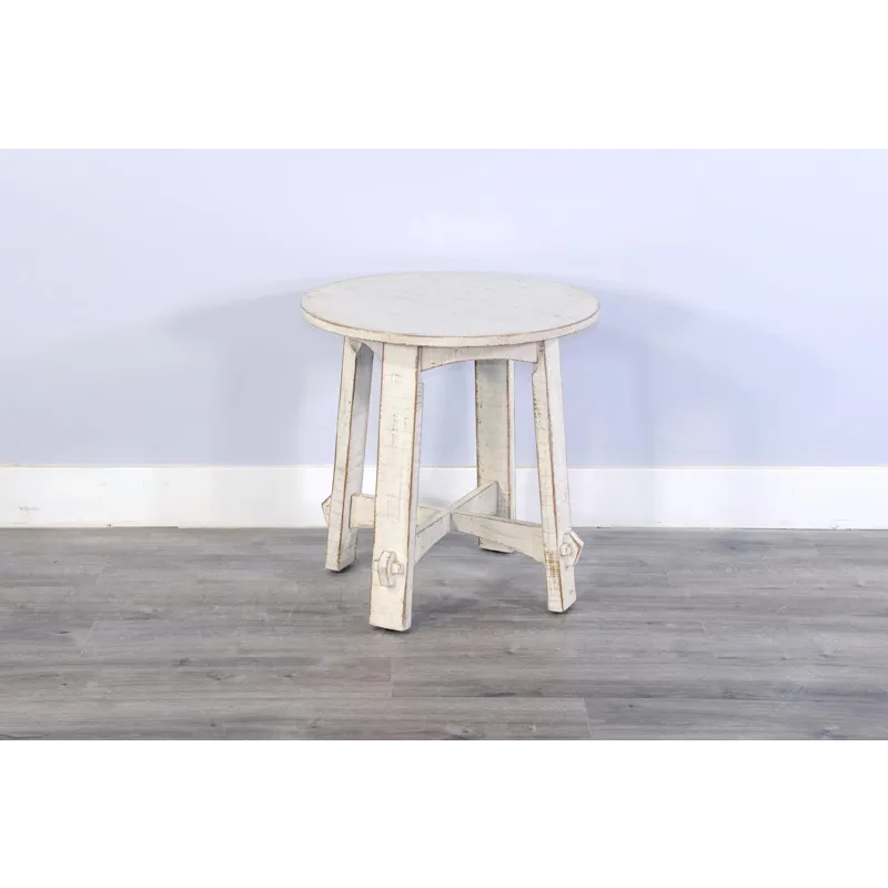 MARINA White Sand End Table