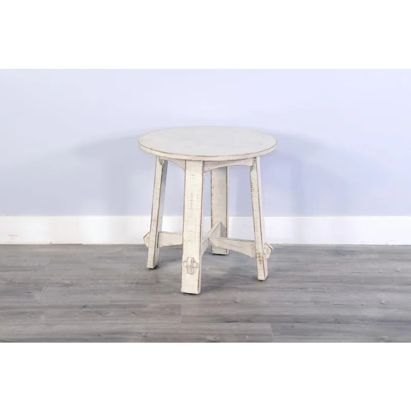 MARINA White Sand End Table