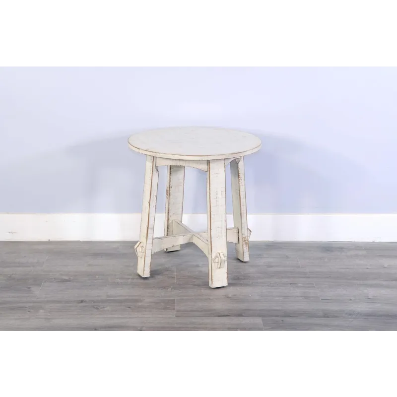 MARINA White Sand End Table