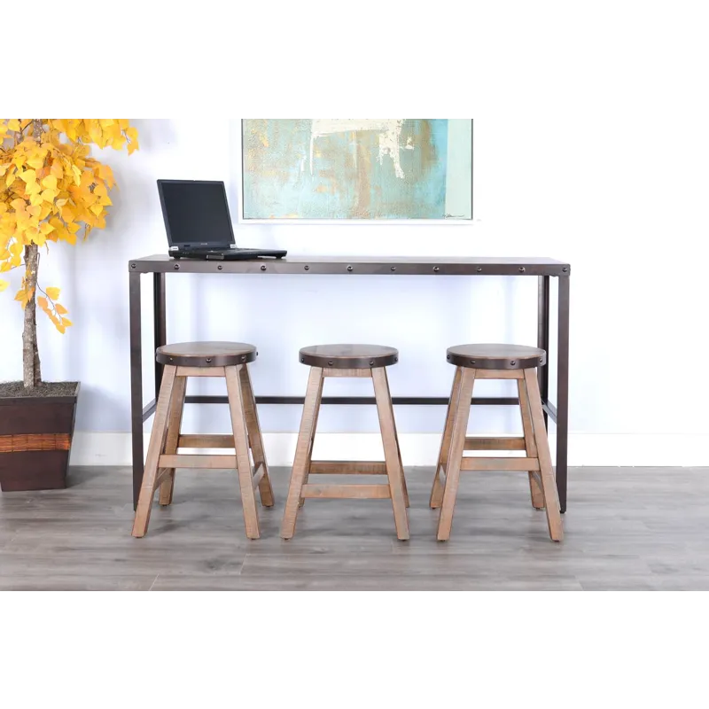 San Diego 24"H Stool, Wood Seat