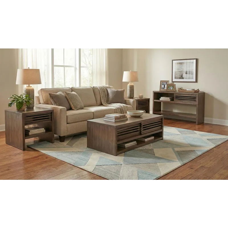 Sofa Table w/ Sliding Door