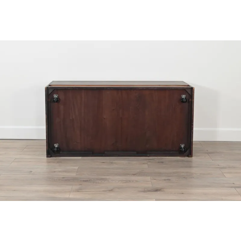 Coffee Table w/ Sliding Doors & Casters