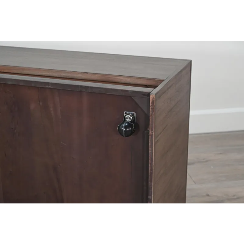 Coffee Table w/ Sliding Doors & Casters