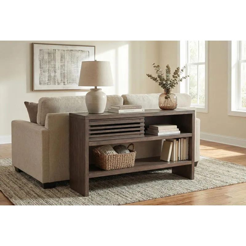 Sofa Table w/ Sliding Door
