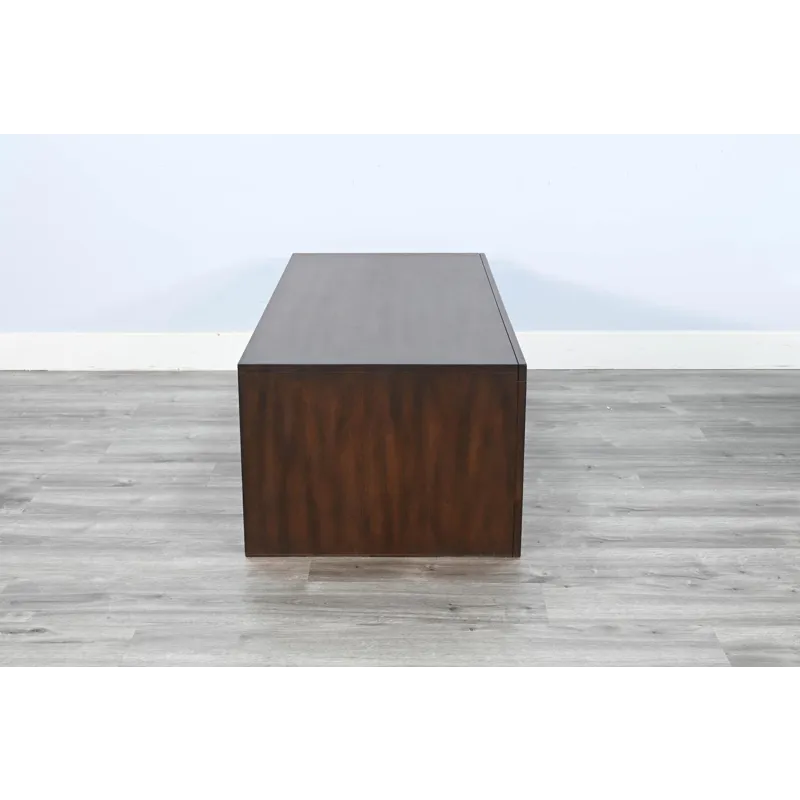 AMERICANA Coffee Table w/ Sliding Doors & Casters