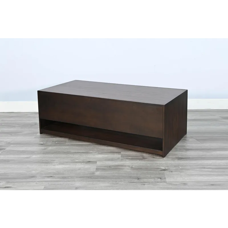 AMERICANA Coffee Table w/ Sliding Doors & Casters