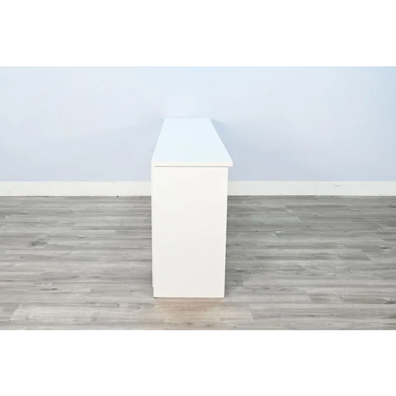 White Oak Console w/Fireplace Insert Option