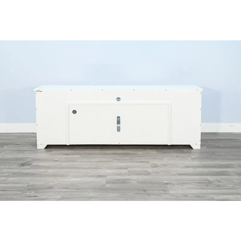 White Oak Console w/Fireplace Insert Option