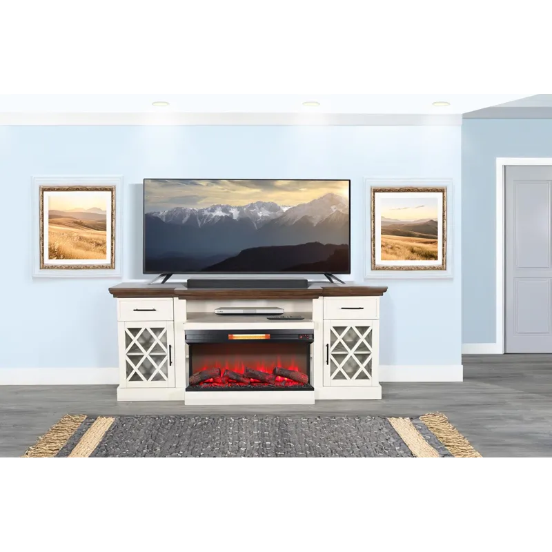 TV Console w/36" Fireplace Insert Option