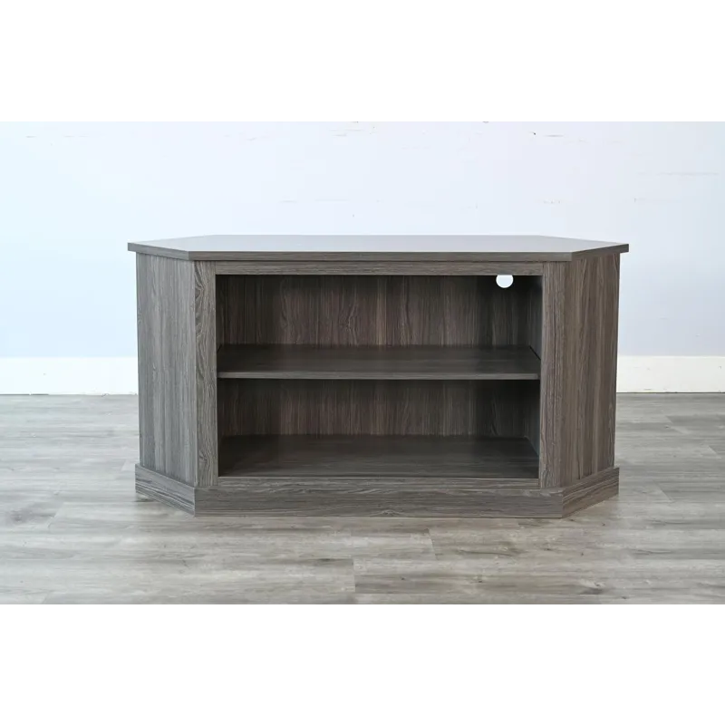 Corner Media Console w/33" Fireplace Insert Option