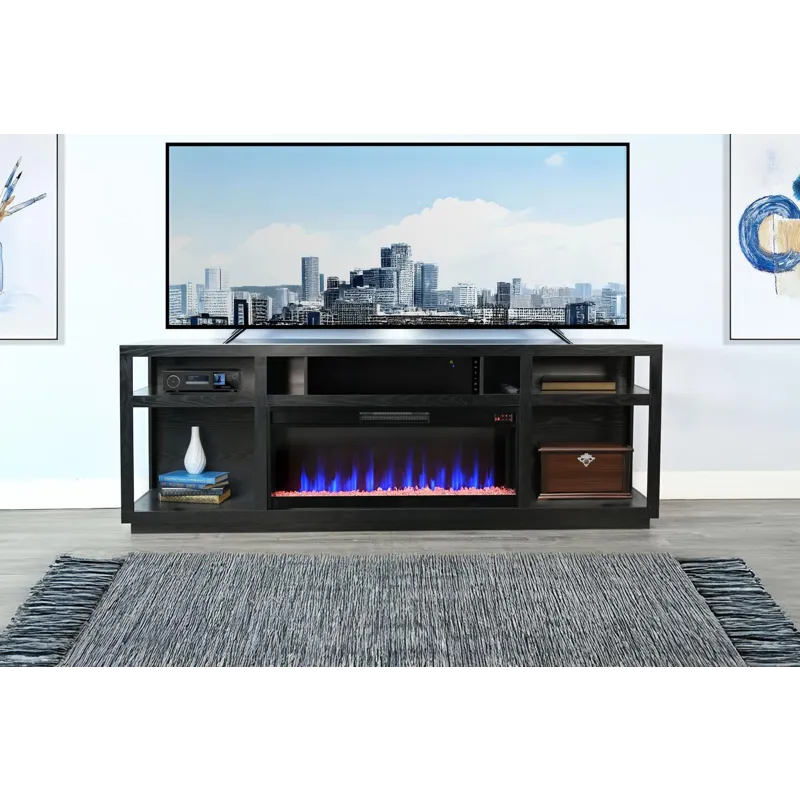 Jamie Melamine Console w/42" Fireplace Insert Option
