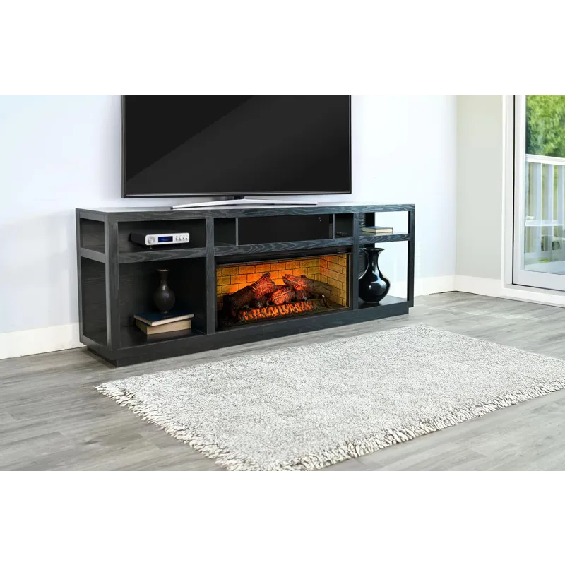 Jamie Melamine Console w/42" Fireplace Insert Option