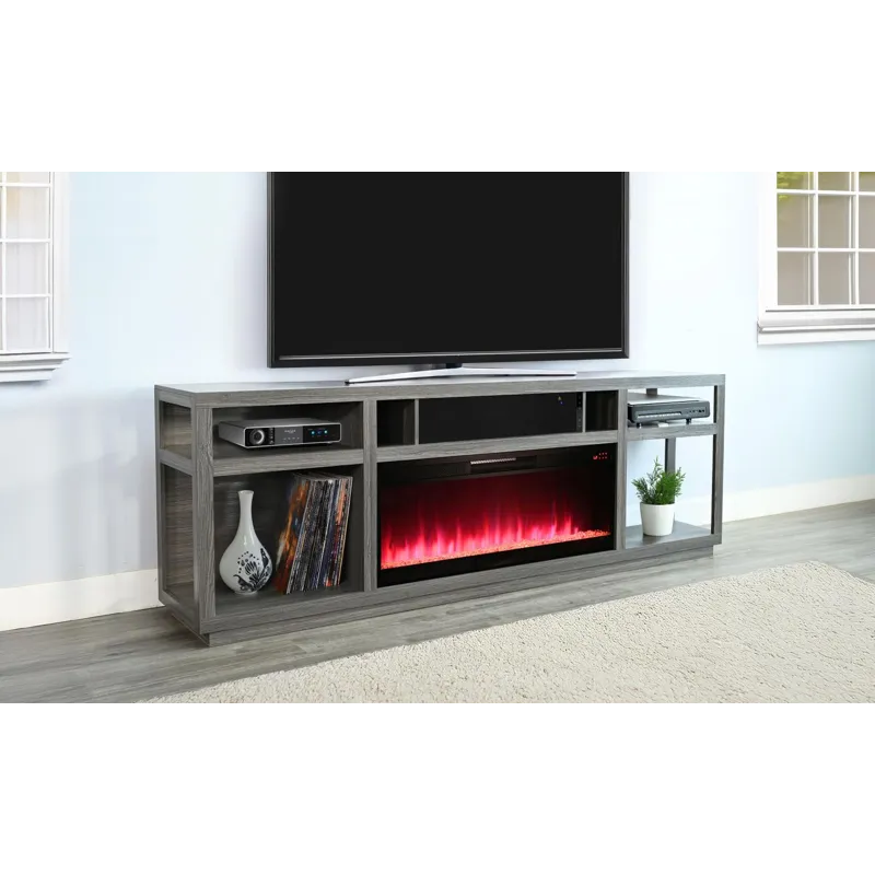 Jamie Melamine Console w/42" Fireplace Insert Option