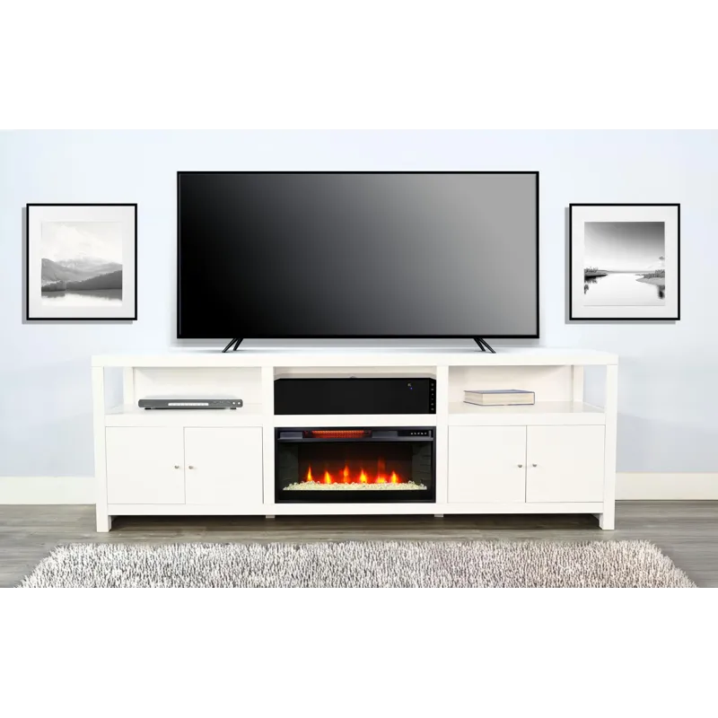 Aurora Jamie Melamine Console w/28" Fireplace Insert Option