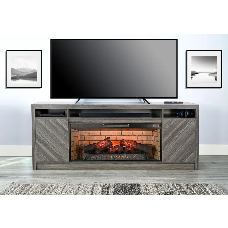 Tampa Melamin Console w/42" Fireplace Insert Option