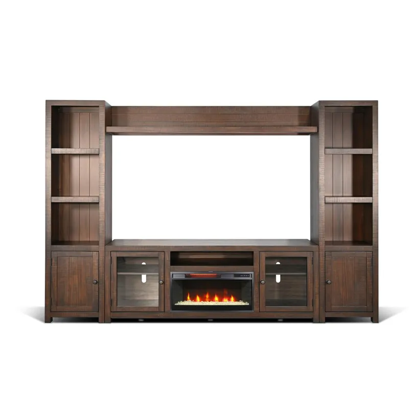 HOMESTEAD Media Console w/28" Fireplace Insert Option