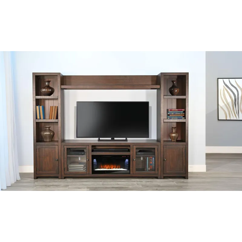 HOMESTEAD Media Console w/28" Fireplace Insert Option