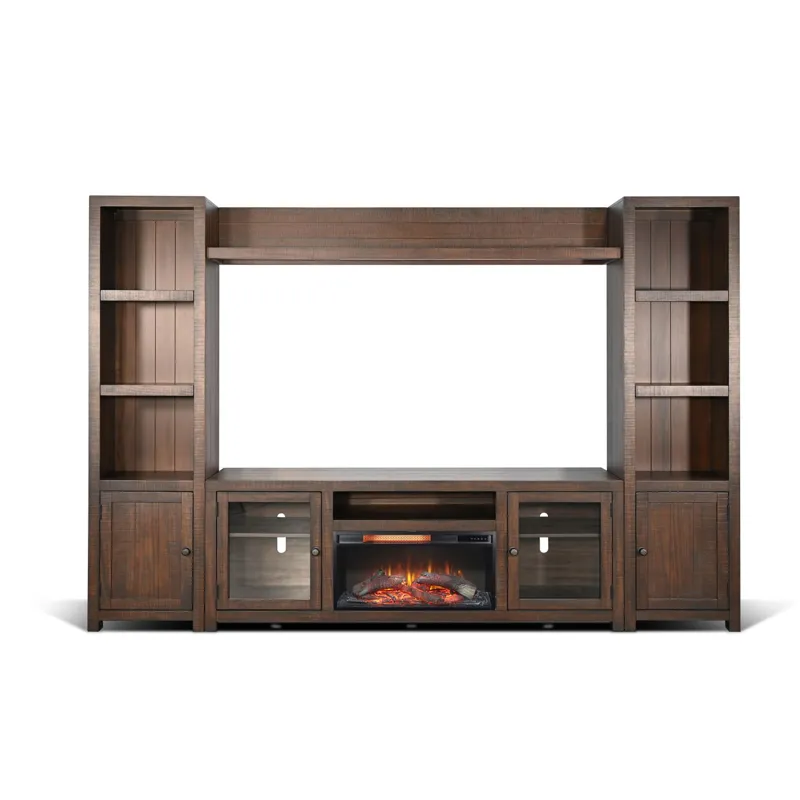 HOMESTEAD Media Console w/28" Fireplace Insert Option