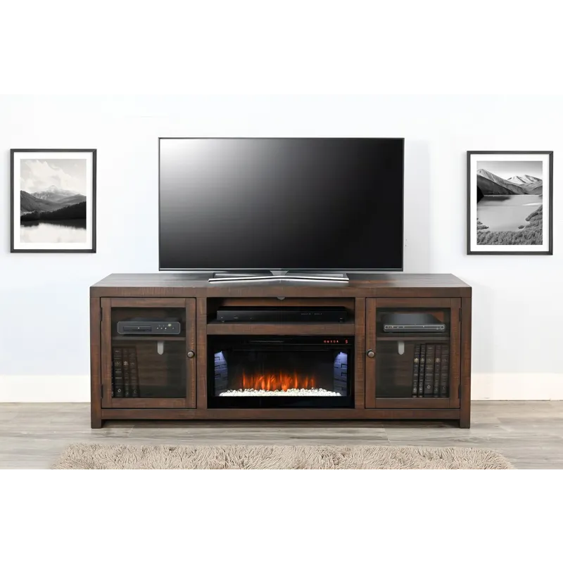 HOMESTEAD Media Console w/28" Fireplace Insert Option