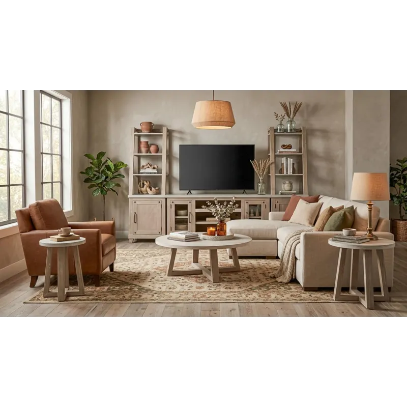 VIVIAN Rowan 64" Media Console w/Optional Fireplace Insert