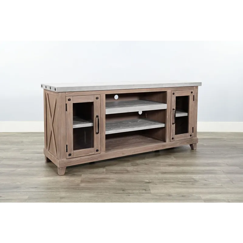 VIVIAN Rowan 64" Media Console w/Optional Fireplace Insert