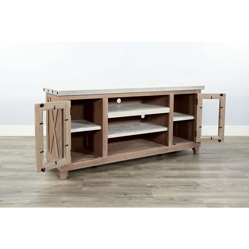 VIVIAN Rowan 64" Media Console w/Optional Fireplace Insert