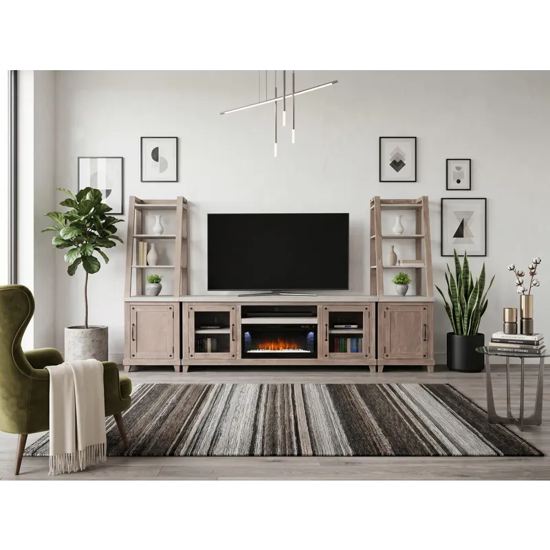 VIVIAN Rowan 74" Media Console w/ Optional Fireplace Insert