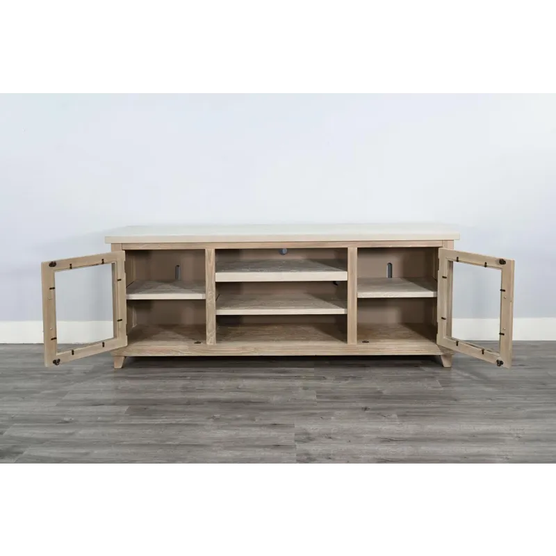 VIVIAN Rowan 74" Media Console w/ Optional Fireplace Insert