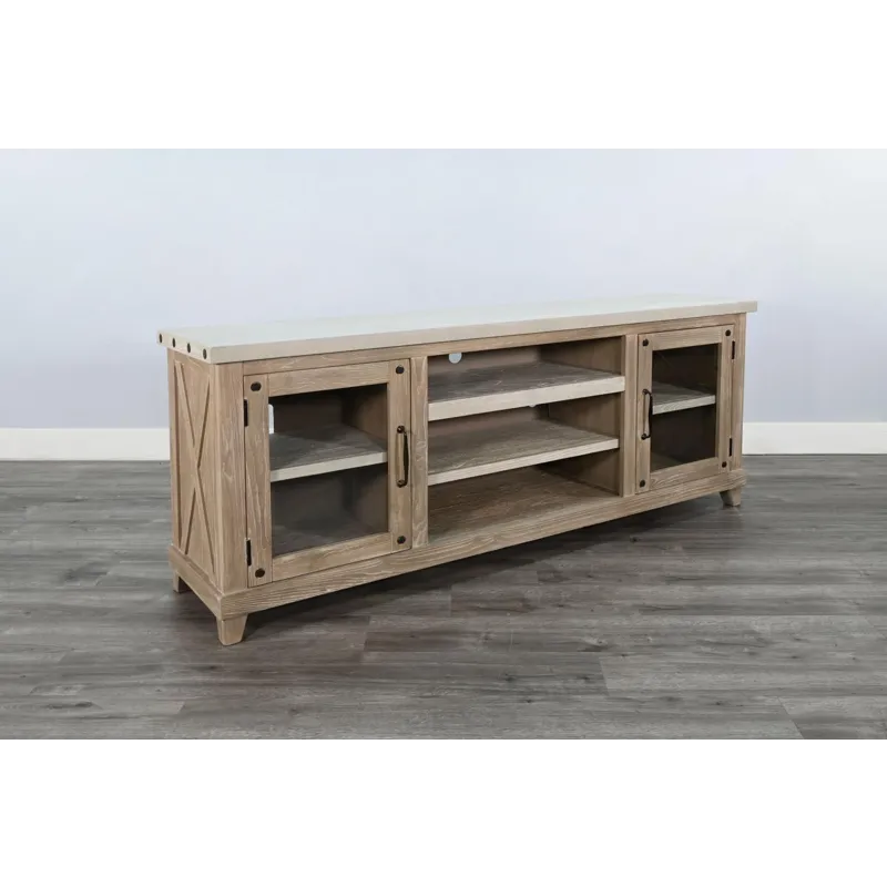 VIVIAN Rowan 74" Media Console w/ Optional Fireplace Insert
