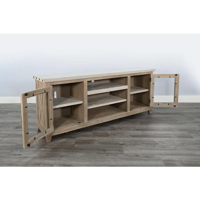 VIVIAN Rowan 74" Media Console w/ Optional Fireplace Insert