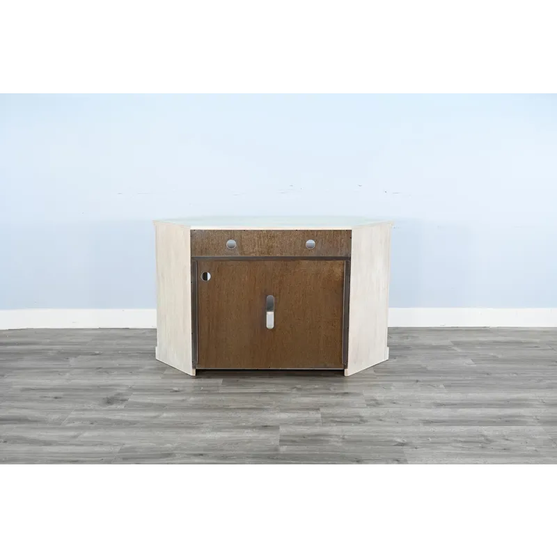 Corner Media Cabinet w/ 33" Fireplace Insert Option