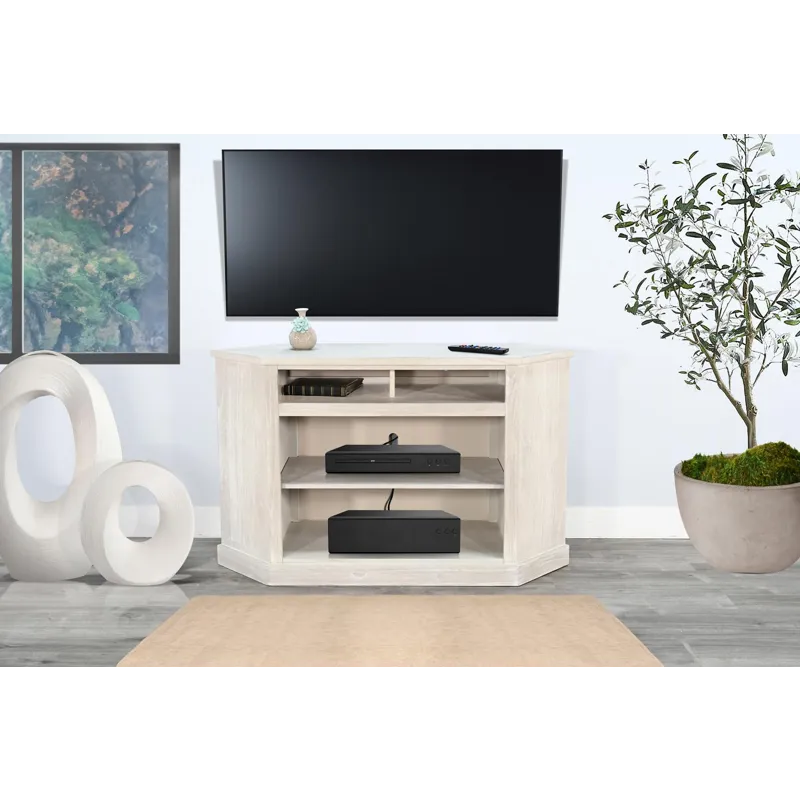 Corner Media Cabinet w/ 33" Fireplace Insert Option