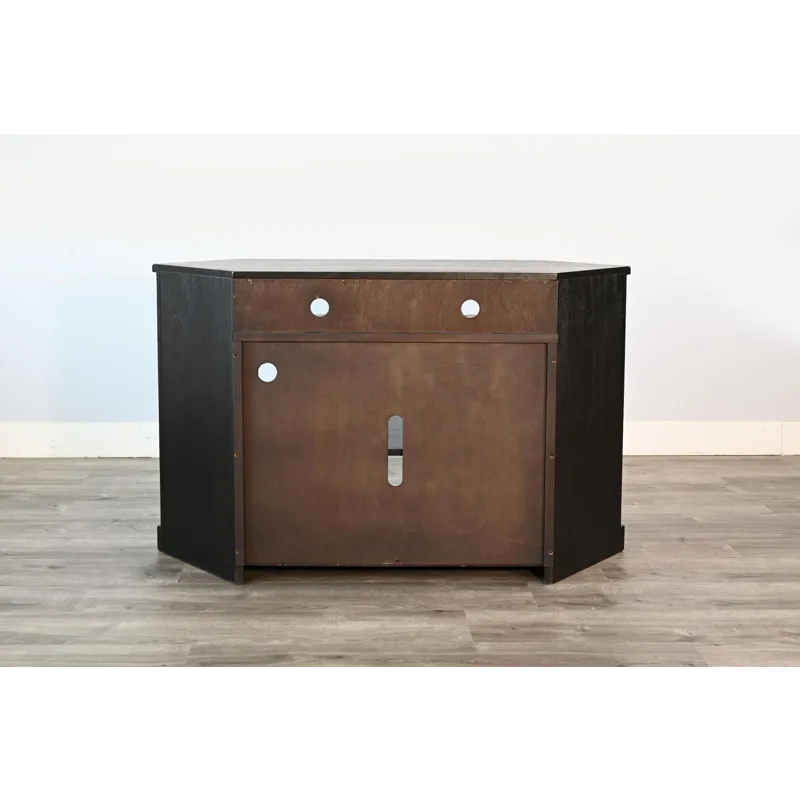 Corner Media Cabinet w/ 33" Fireplace Option