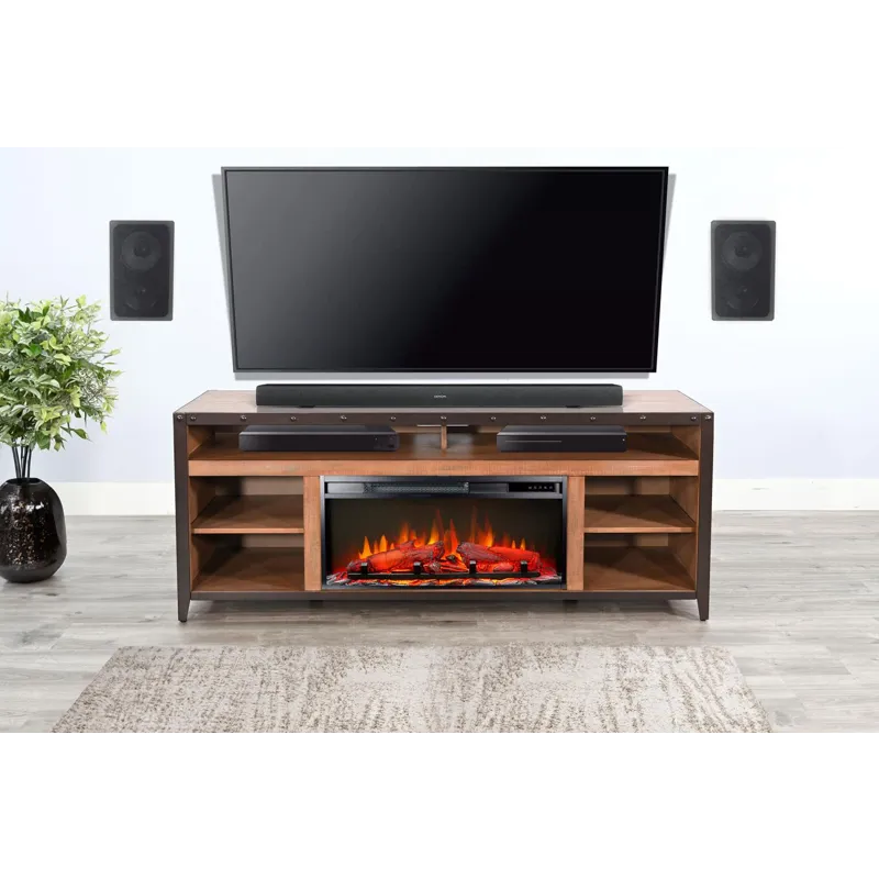SAN DIEGO Media Console w/ Fireplace Insert Option