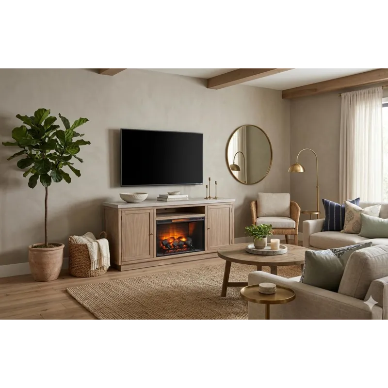 Rowan Media Console w/ 33" Fireplace Option