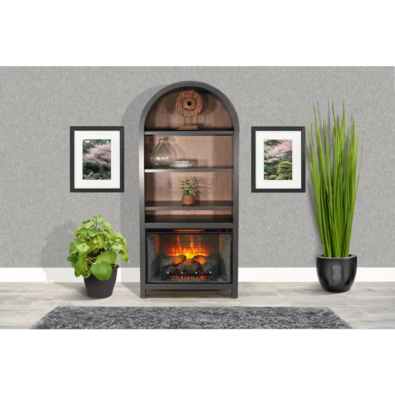 Chill Arch Bookcase w/ 33" Fireplace Option
