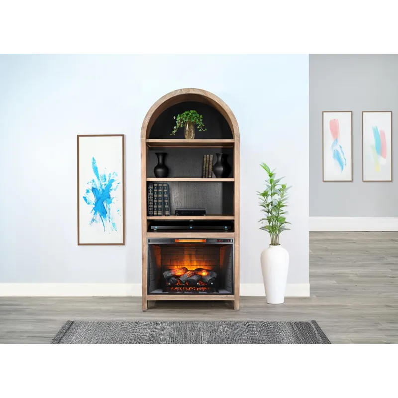 Chill Arch Bookcase w/ 33" Fireplace Option