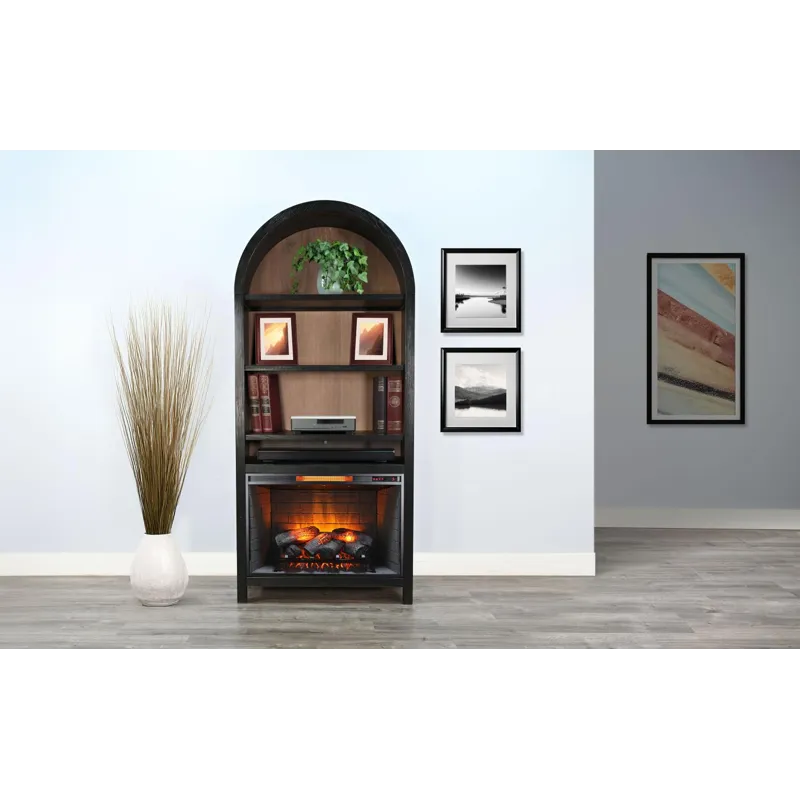 Chill Arch Bookcase w/ 33" Fireplace Option