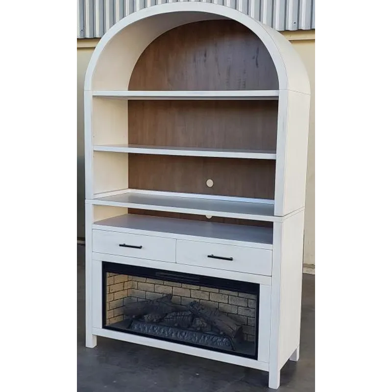 Wide Arch Bookcase w/ 42" Fireplace Option