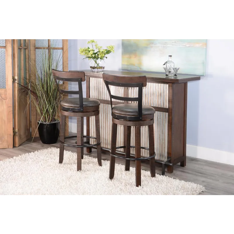 HOMESTEAD 30"H Saddle Seat Stool, Wood Seat