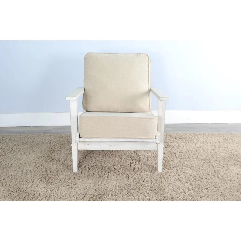 Marina White Sand Chair, Cushion Seat & Back