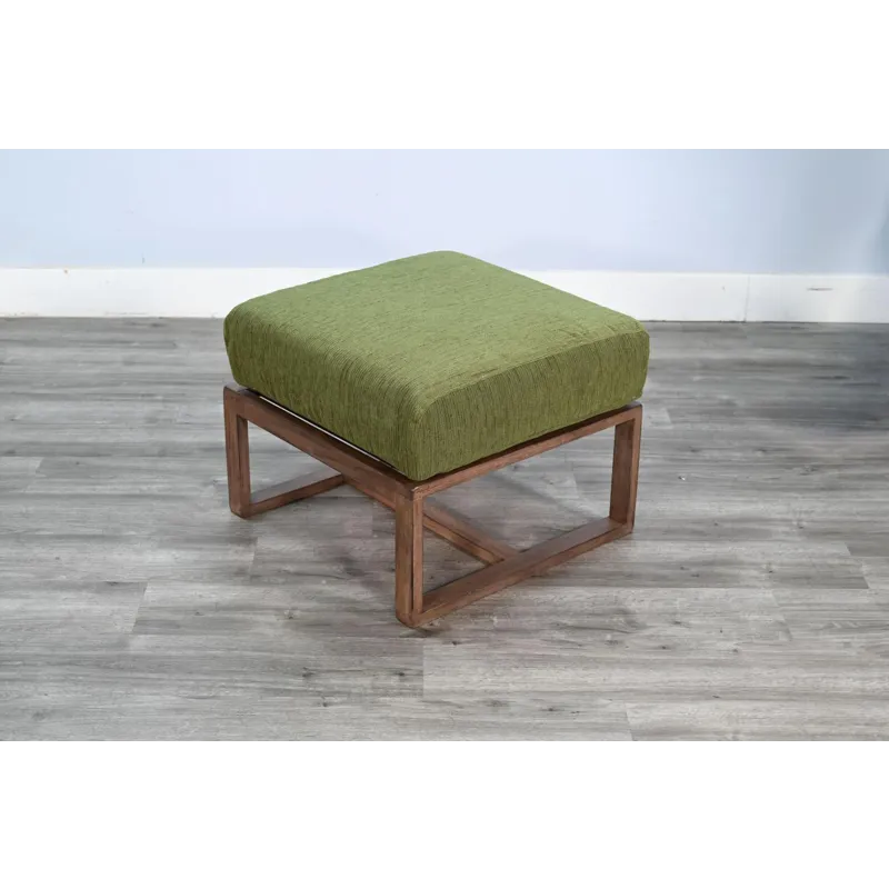 DOE VALLEY Ottoman w/ Wood Frame