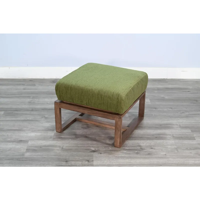 DOE VALLEY Ottoman w/ Wood Frame