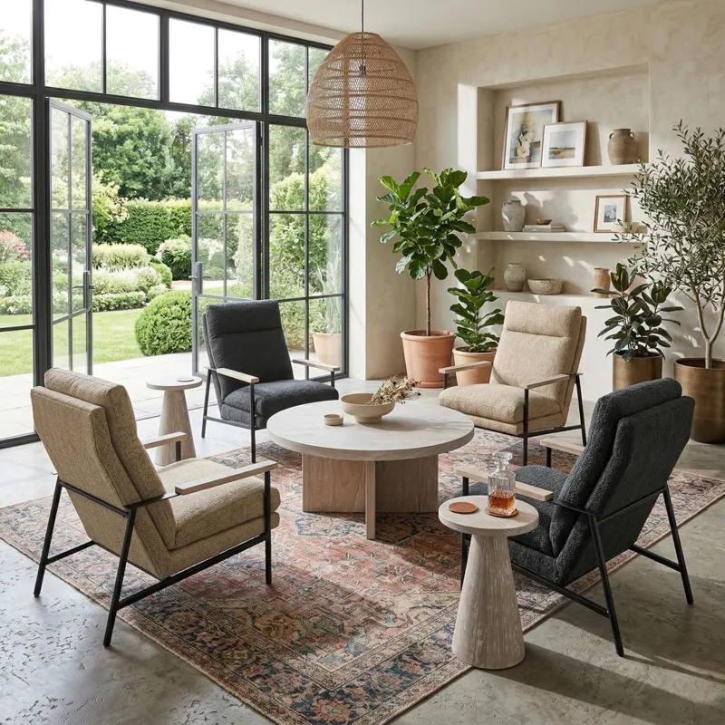 Wyatt Accent Chair, Cushion Seat & Back
