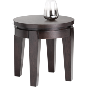 ASIA ROUND END TABLE - ESPRESSO