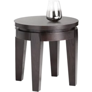 ASIA ROUND END TABLE - ESPRESSO