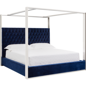 DALTON BED - KING - NAVY